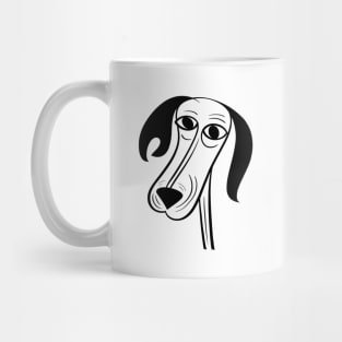 Curious Canine: Captivating Minimalist Dog Line Art Mug